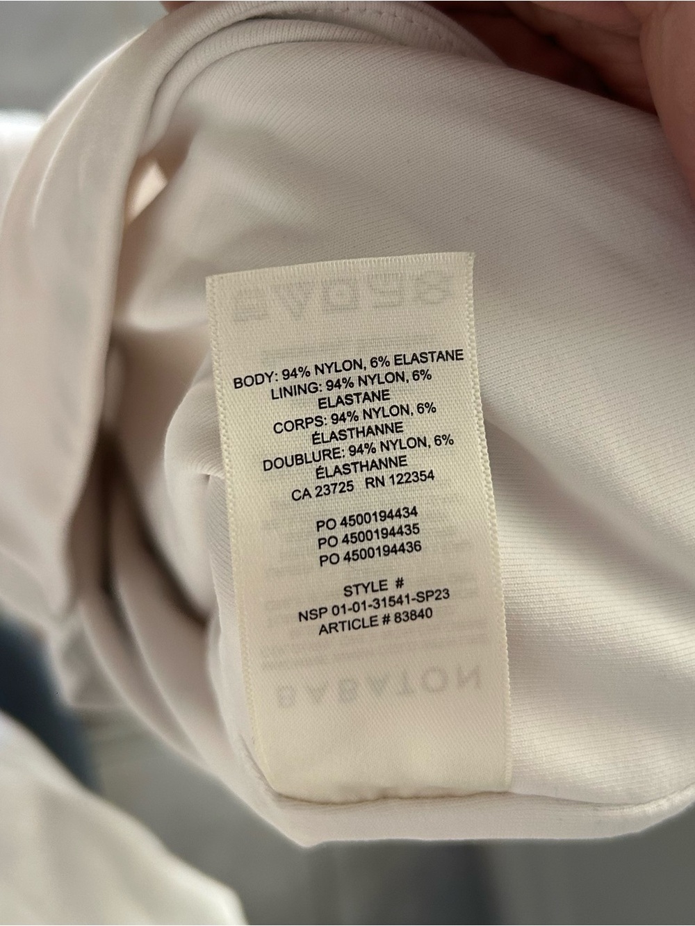 Aritzia Babaton Original Contour Crew Cropped T-shirt - White - Picture 6 of 6